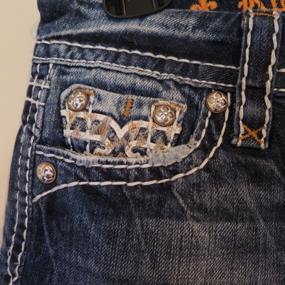 Rock Revival Julie Mid Rise Denim Shorts Sz 25 NWT - Picture 4 of 8